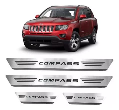 Kit Jeep Compass 2017 18 19 Soleira Resinada Premium Frete grátis