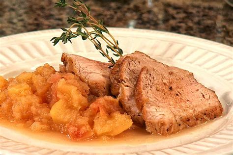 Roast Pork Tenderloin And Spiced Applesauce Growing A Greener World®