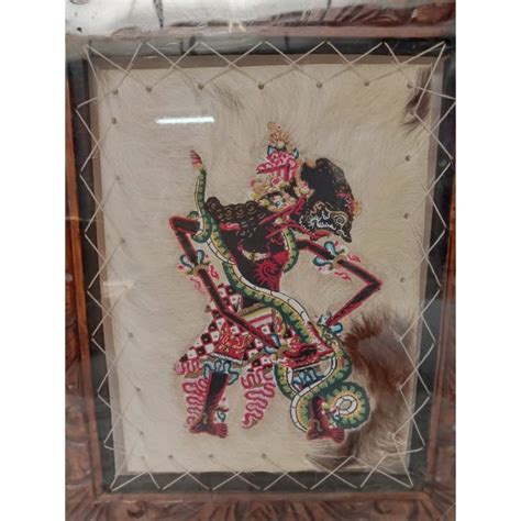 Jual Pajangan Dinding Lukisan Seni Jawa Wayang Bima Dan Naga Bahan