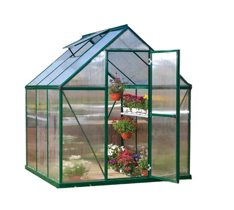 Canopia By Palram Mythos 6x6 Green Greenhouse Hg5006g Free Shipping