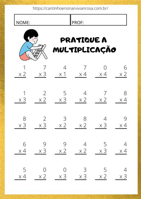 9 Atividades De Multiplicação Prontas Para Impressão Cantinho Ensinar