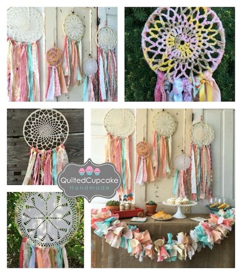 Dream Catcher Coral And Aqua Dreamcatcher For Boho Baby Shower 12