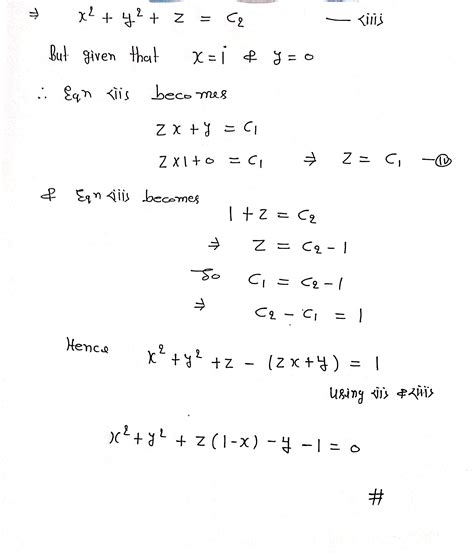 Solved Find The Integral Surface Of The Partial