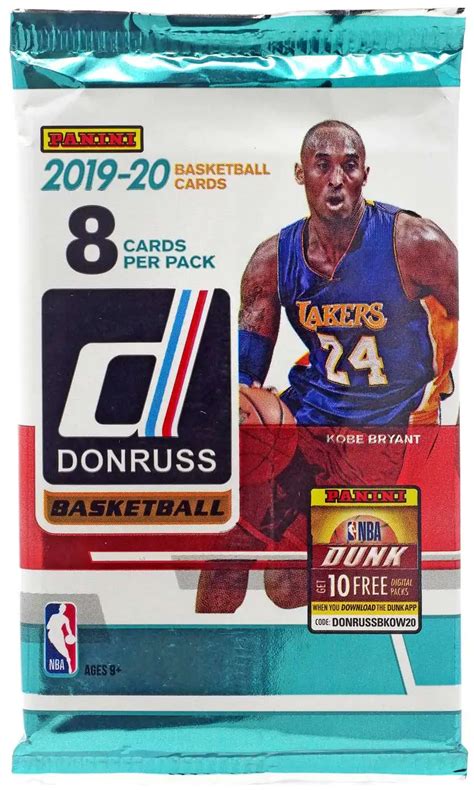 Nba Panini 2019 20 Donruss Basketball Trading Card Retail Pack 8 Cards