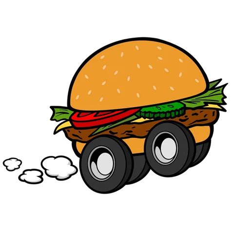 Hamburger Delivery Una Ilustraci N De Dibujos Animados De Un Concepto