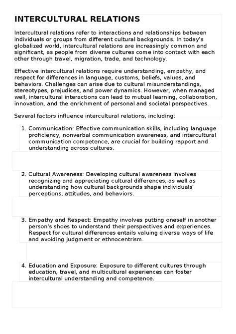 Intercultural Relations - INTERCULTURAL RELATIONS Intercultural ...