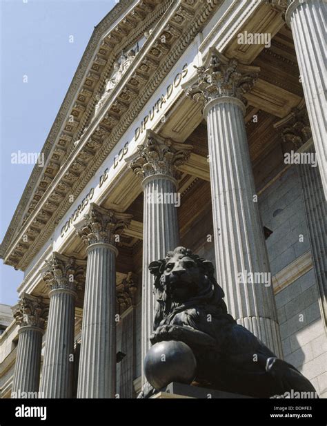 Spanischen Parlament Congreso De Los Diputados Carrera De San