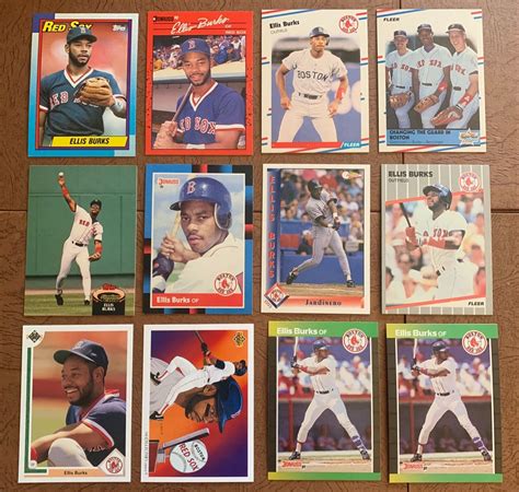 Ellis Burks Card Lot Boston Red Sox Ex Nm Free Shipping Ebay