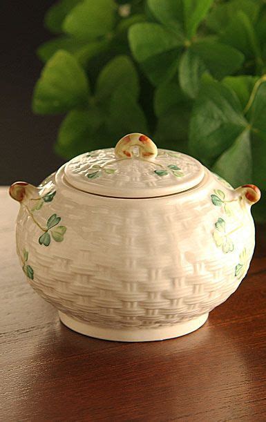 Belleek China Shamrock Sugar Bowl Belleek Belleek Pottery Irish Pottery