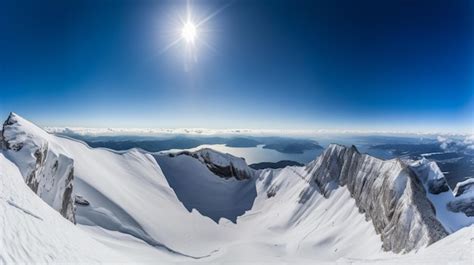 Una vista de las montañas desde la cima del monte everest Foto Premium