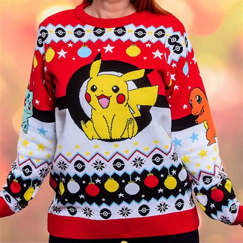 Pokémon Pikachu And Squirtle Christmas Jumper