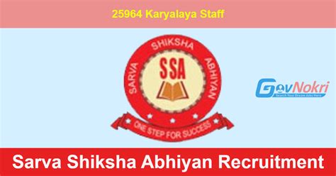 Sarva Shiksha Abhiyan Hiring Notification 2024 For 25964 Post Of