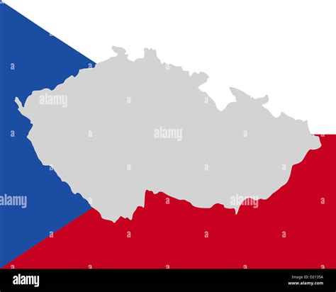 Map and flag of Czech Republic Stock Photo - Alamy