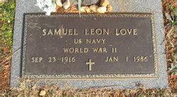 Samuel Leon Love 1916 1986 Mémorial Find a Grave