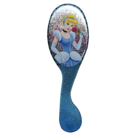 Blue Disney Princess Cinderella Hair Brush Cinderella Holding Rose