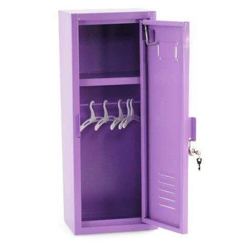 Emily Rose Doll Clothes Storage Closet 18 Inch Doll Purple Metal Toy