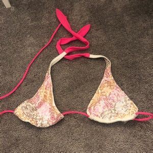 Victoria S Secret Swim Victoria Secret White And Pink Sparkle Bikini Poshmark