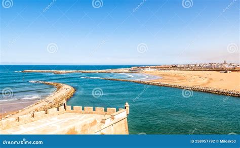 View at the Sale Town with Beaches from Udayas Kasbah in Rabat, Morocco ...