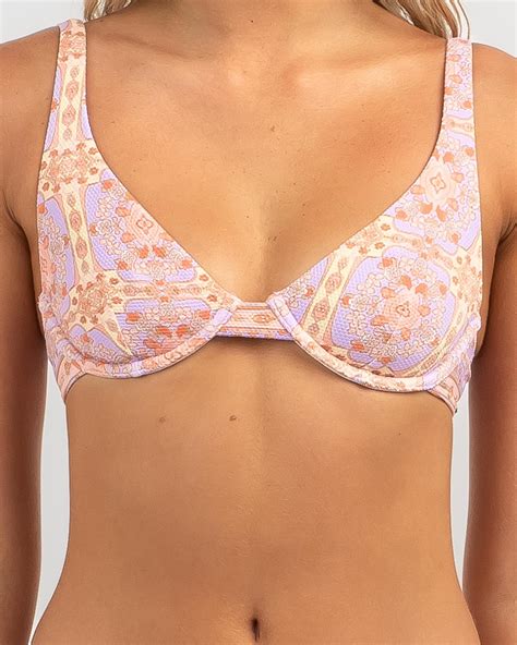 Shop Billabong Sunspirit Ruby Underwire Bikini Top In Lilac Fast