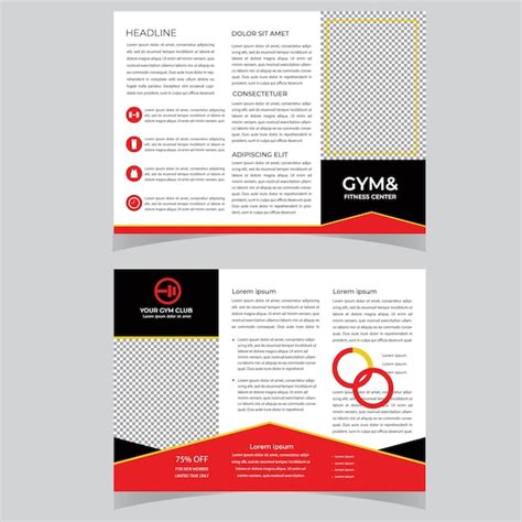 Design De Brochure Trifold Avec Des Formes Lin Aires Mod Le D