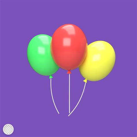 Premium Psd Balloon D Model Cartoon Style Render Illustration