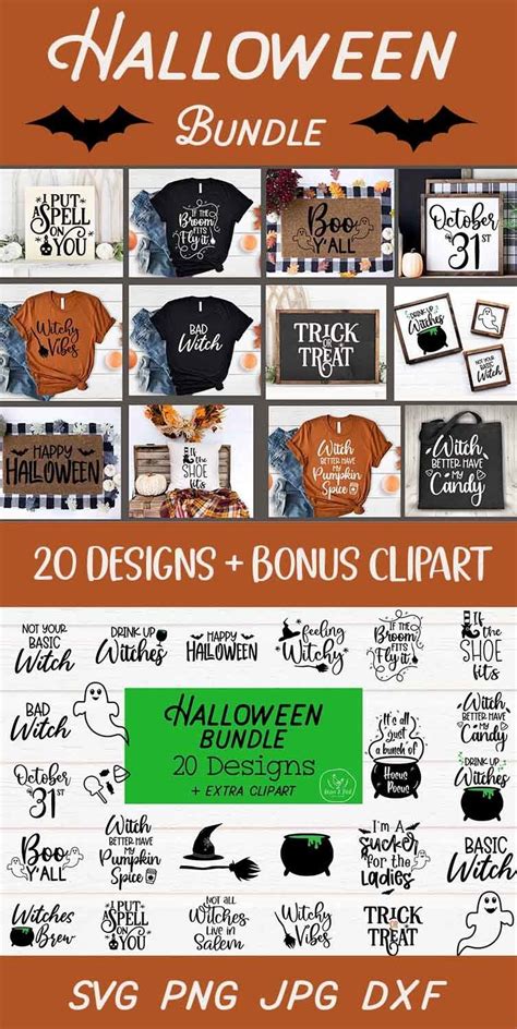 Halloween Bundle Halloween Svg Plus Clipart