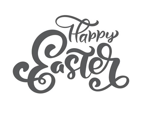 Hand Drawn Happy Easter Calligraphy Lettering 375432 Vector Art At Vecteezy