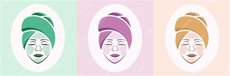 Premium Vector Set Illustration Of A Womans Face Logo Suitable For