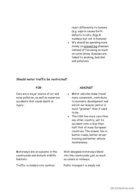 Argumentative Writing English Esl Worksheets Pdf Doc