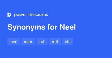 Neel Synonyms 31 Words And Phrases For Neel