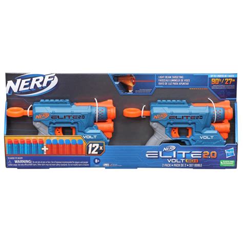 Nerf Elite 2.0 Volt SD-1 Blaster 2-Pack Includes 2 Blasters and 12 Nerf ...