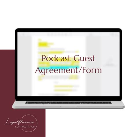 Podcast Guest Agreement Form Legal Fluence