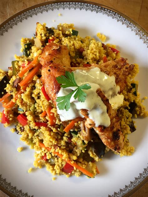 Marokkanisches Chilli H Hnchen Mit Gem Se Couscous Und Joghurt So E