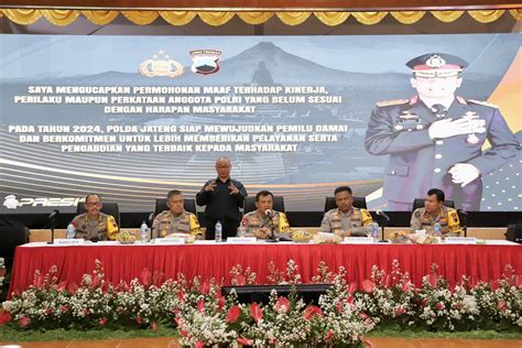 Kapolda Jateng Pimpin Pers Rilis Akhir Tahun 2023 Ini Komitmen Polda