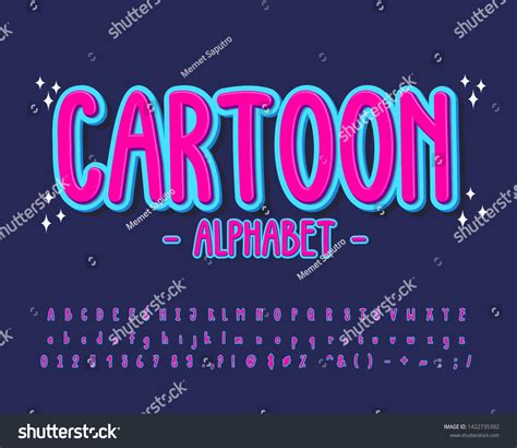 Cartoon Alphabet Design Childish Font Effect Stock Vector (Royalty Free ...