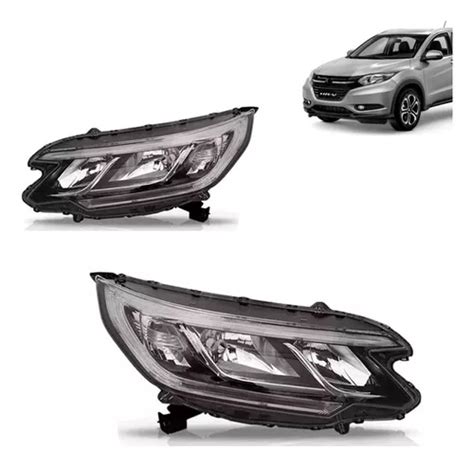 Par Farol Crv Manual Mascara Negra Led