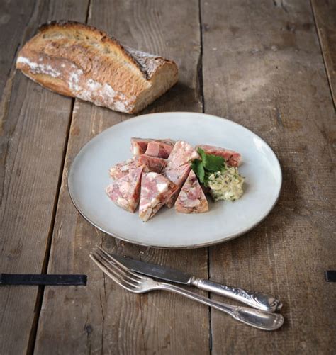 Recette de Fromage de tête de porc noir de Bigorre et sa sauce Gribiche