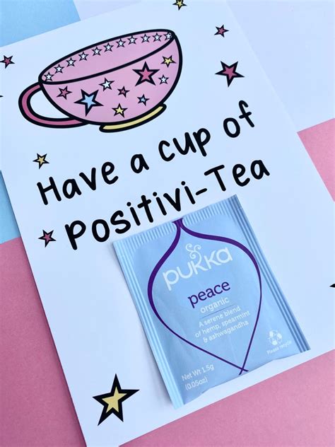 Cup Of Positivi Tea Inspirational Prints Lockdown Hug Etsy Uk