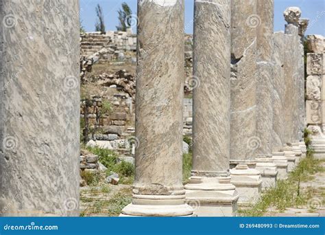 Archeological Landmark Of Aphrodisias Amphitheatre Columns