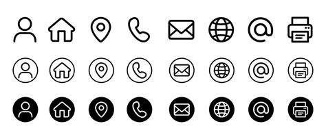 Illustration Vector Graphic of contact line icon design template ...