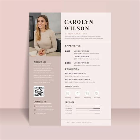 Modèle De Curriculum Vitae De Style élégant Vecteur Gratuite Resume