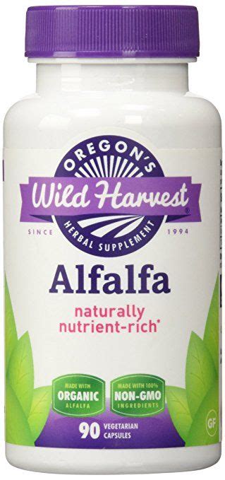 Oregons Wild Harvest Alfalfa Organic Supplement 90 Count Vegetarian