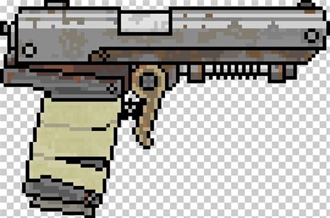 Rust Gun Pixel Art Semi Automatic Pistol Png Clipart Art Drawing