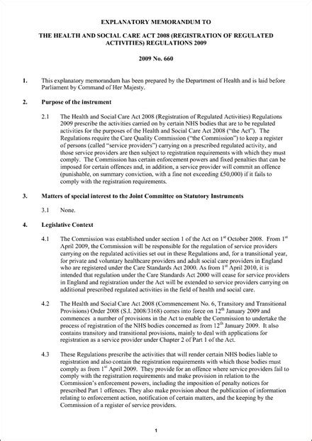 The Health And Social Care Act 2008 Registration Of Regulated