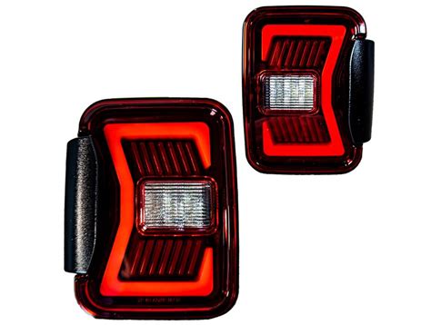 Winjet Renegade Sequential Red And Black LED Tail Lights RealTruck