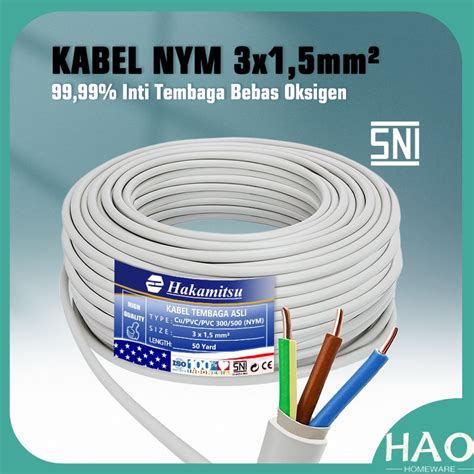 Jual Kabel Nym X Mm Yard Full Kabel Listrik Tembaga Murni Pvc