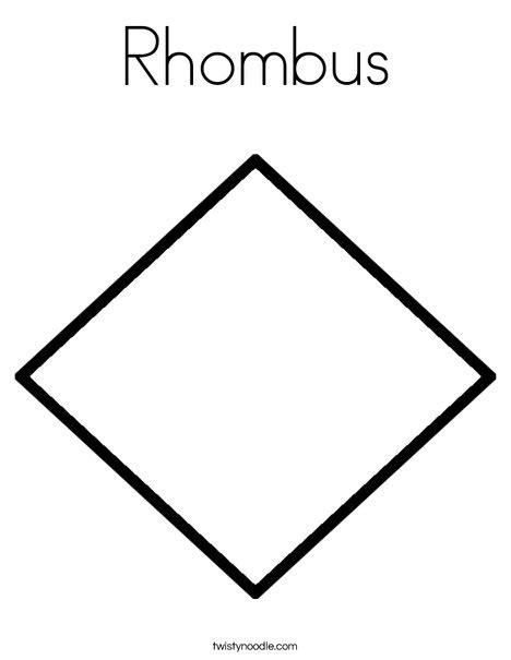 Rhombus Coloring Page - Twisty Noodle