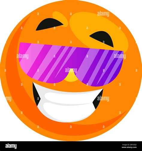 Emoji With Sunglasses Illustration Vector On White Background Stock Vector Image And Art Alamy