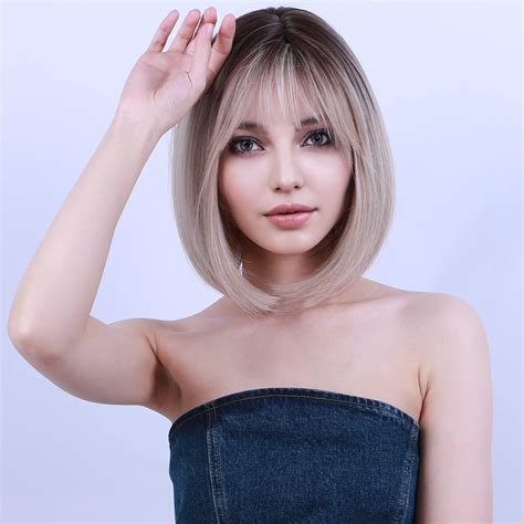 Amazon Pattnium Blonde Bob Wig For Women Short Straight Bob Wig