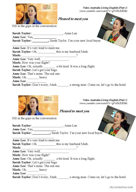 Pleased To Meet You Video Or Movi English Esl Worksheets Pdf Doc